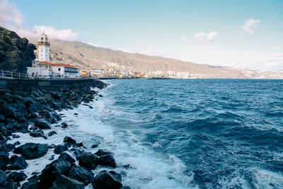 Scenic view of sea against sky