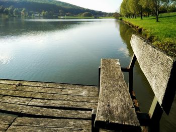 Pier on lake