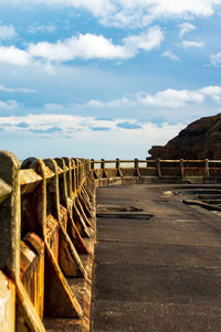 View of empty beach against sky