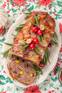 Close-up of food on table