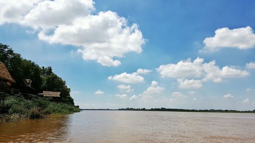 Scenic view of river against sky