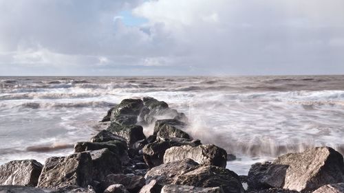 Scenic view of sea against sky