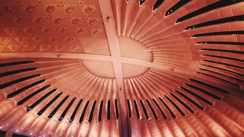 Low angle view of spiral ceiling