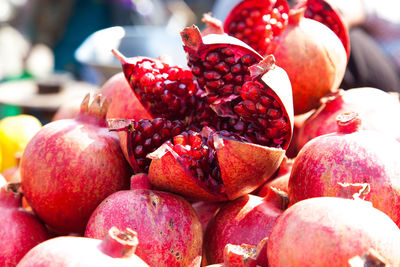 Close-up of pomegranates