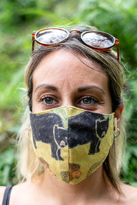 Close-up portrait of woman