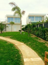 View of footpath in front of building