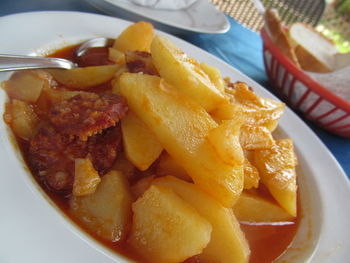 Close-up of food in plate