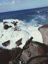 Close-up of sea against sky