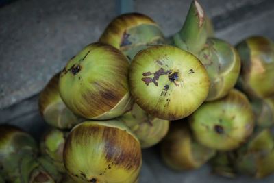 High angle view of fruits