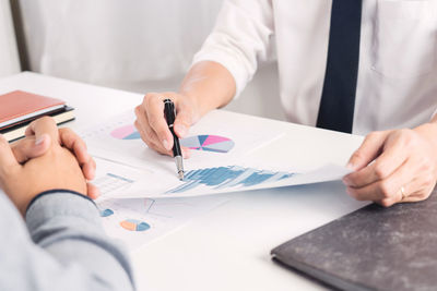 Business people working on table