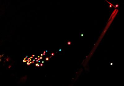 Defocused image of lights in the dark