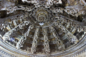 Full frame shot of ornate ceiling