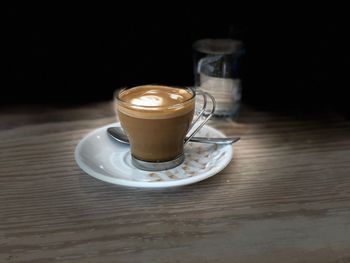 Coffee cup on table