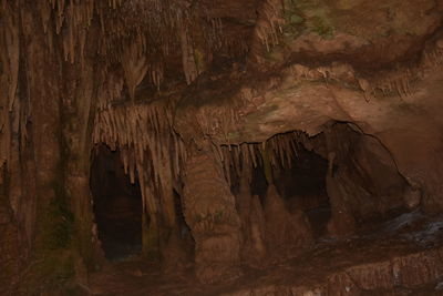 Close-up of rock formation in cave