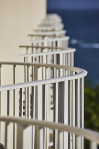 Close-up of metallic railing