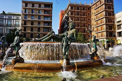 Fountain in city