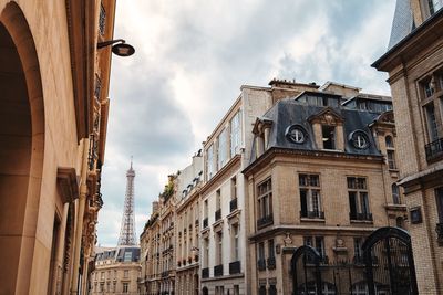 Low angle view of buildings against sky