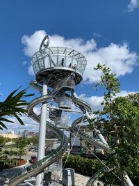 Low angle view of ferris wheel against sky