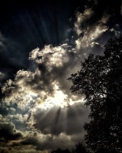 Low angle view of cloudy sky