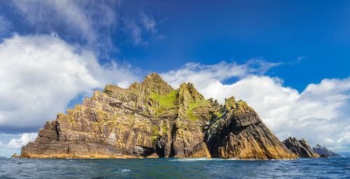 Skellig michael island with little skellig in background. star wars film location, ireland