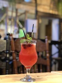 Close-up of drink on table