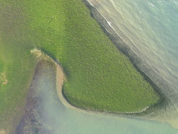 High angle view of sea shore