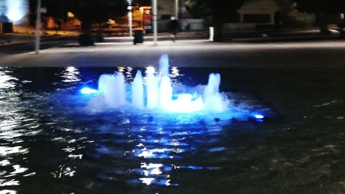 Close-up of illuminated water