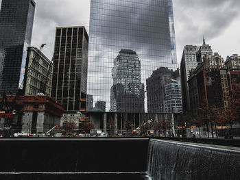 View of skyscrapers in city