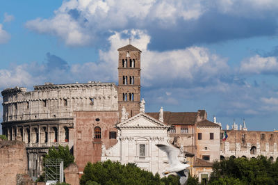 Low angle view of church against sky