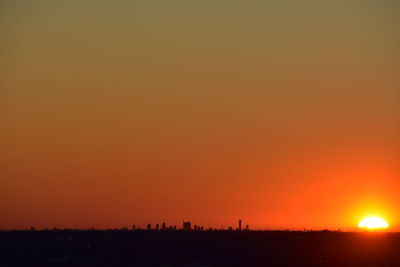 Scenic view of landscape at sunset