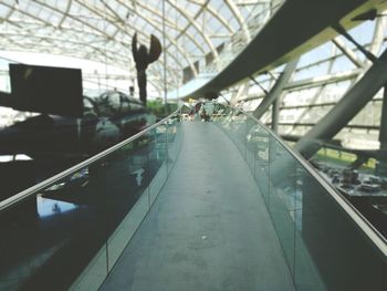 View of elevated walkway in city