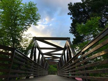 Low angle view of bridge against sky