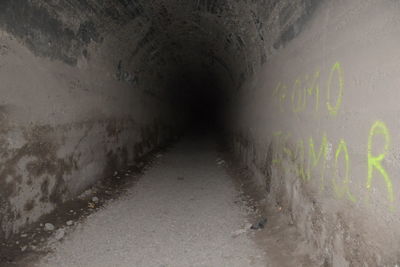 View of empty tunnel