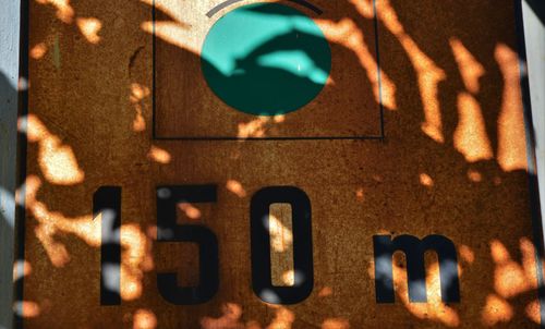 Close-up of illuminated light