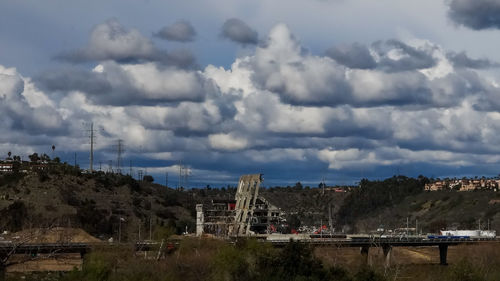 Panoramic view of buildings against sky