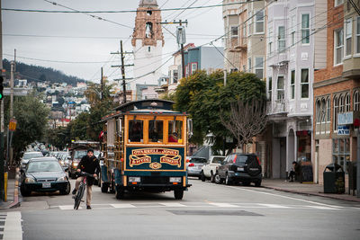 Cars on city street