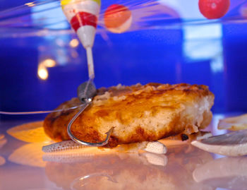 Close-up of bread in plate