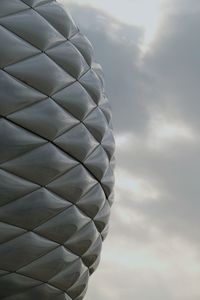 Low angle view of metal structure against sky