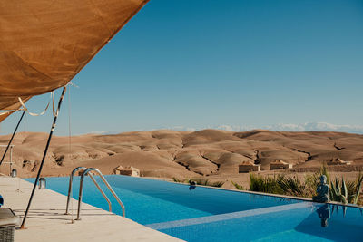 Scenic view of desert against sky