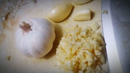 Close-up of food on table