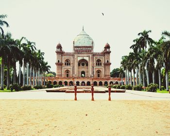 Facade of safdarjung tomb against sky