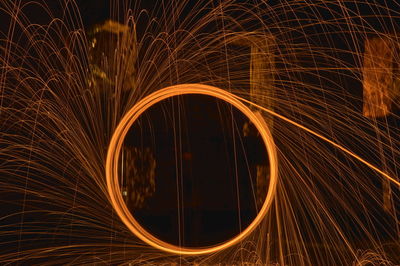 Light trails at night