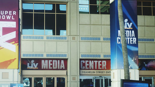 Information sign on building