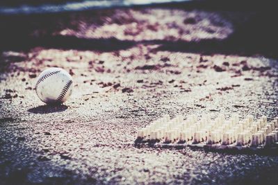 Close-up of ball on sand