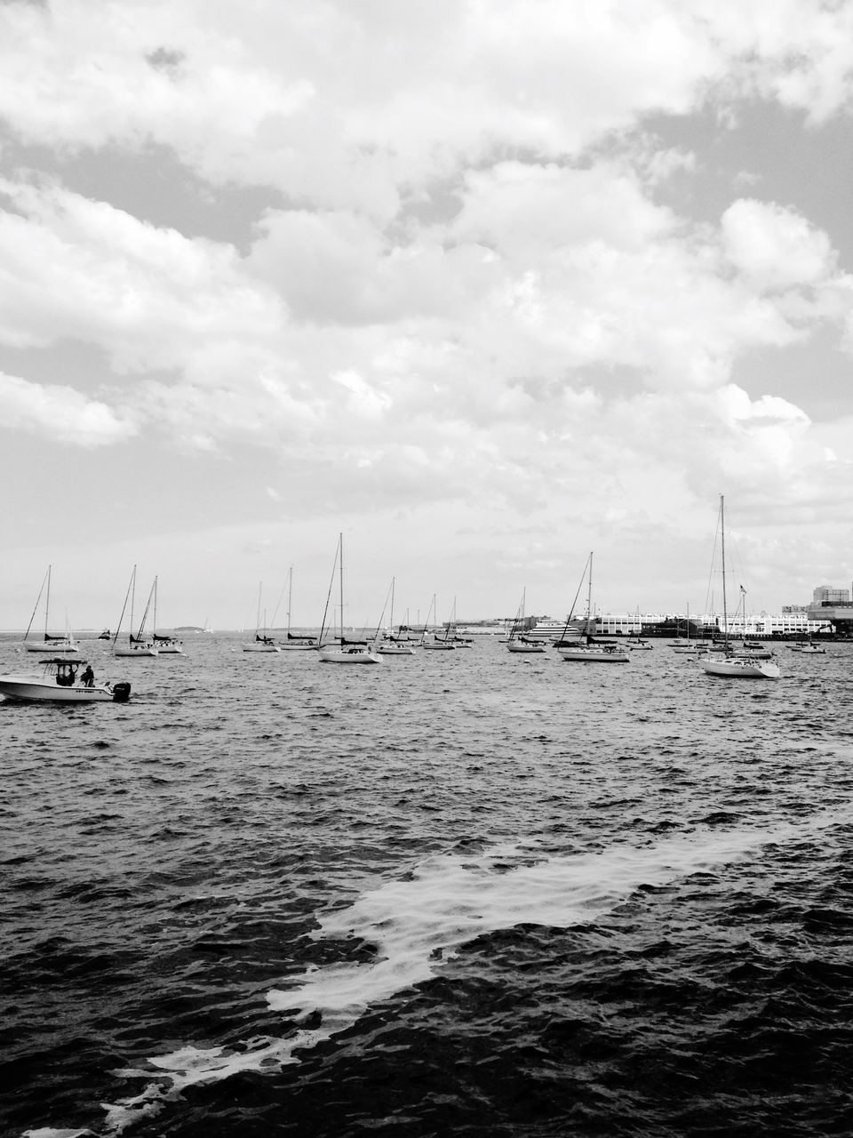 nautical vessel, transportation, water, sea, mode of transport, boat, sky, waterfront, cloud - sky, moored, nature, cloudy, scenics, tranquil scene, sailing, tranquility, sailboat, cloud, rippled, beauty in nature