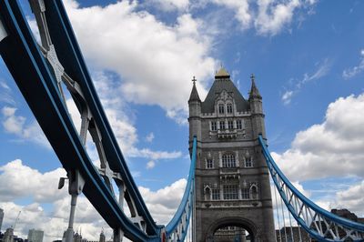 Low angle view of bridge against sky