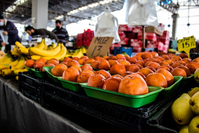 Close-up of fruits for sale at market stall