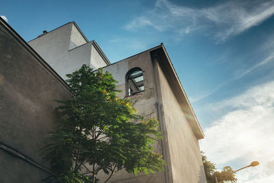 Low angle view of built structure against sky