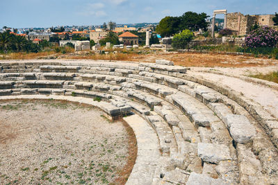 Roman amphitheatre in ancient city of byblos, jbeil, lebanon. unesco world heritage site.