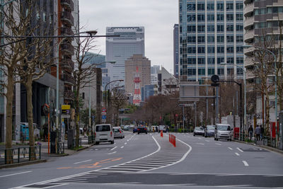 View of city street